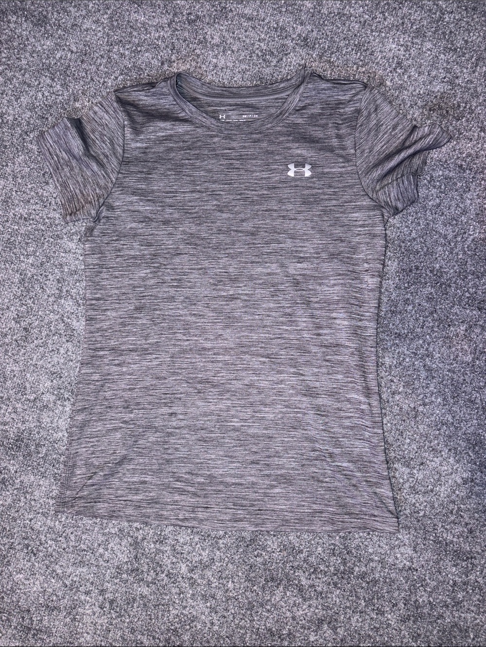 Under Armour Women's Heather Gray Short Sleeve Performance Tee